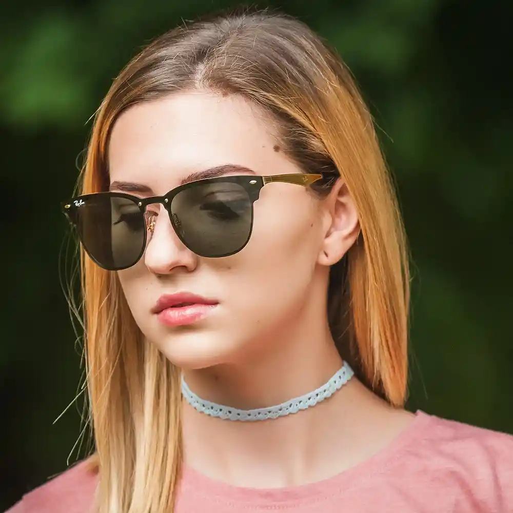 Gafas De Sol Ray Ban Blaze Clubmaster Rb3576n 043/71 Color Verde Talla 41mm