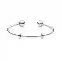 Pulsera Brazalete Pandora Diseño Abierto De Esferas 596477 Plata 925 - 18cm