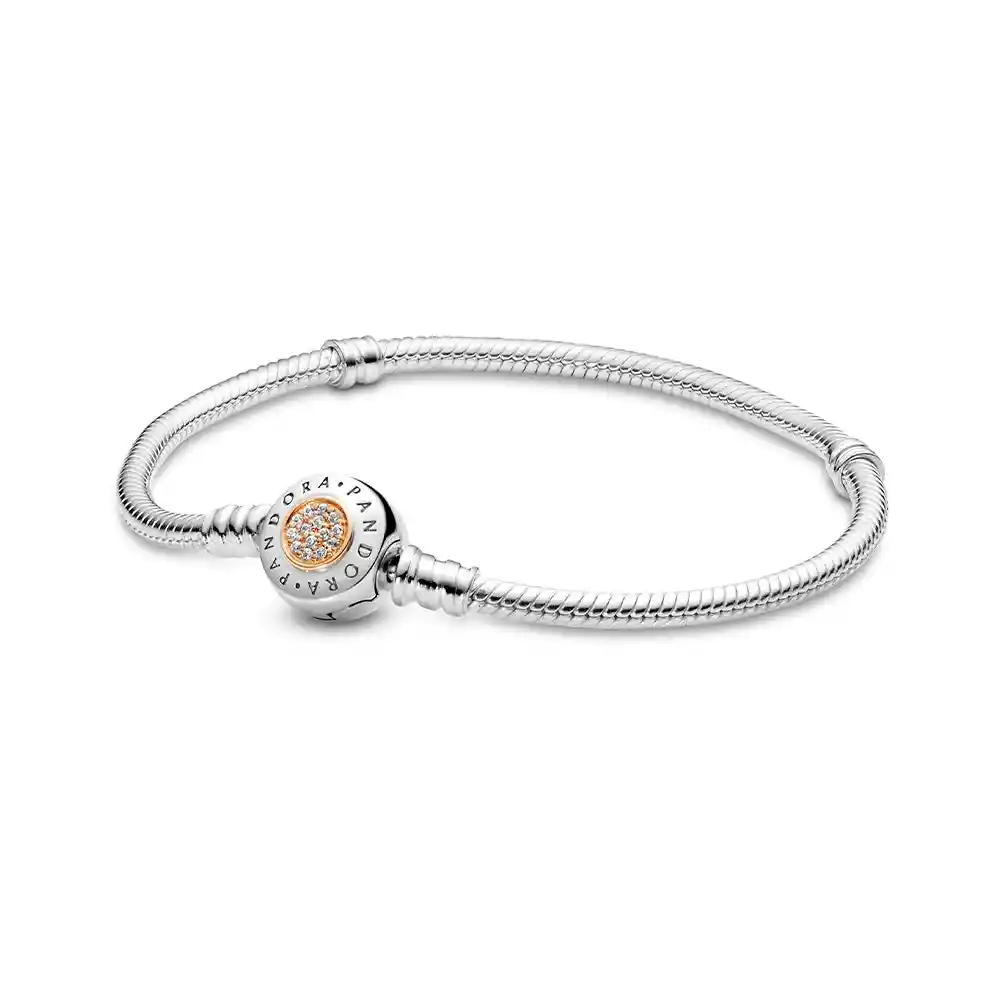 Pulsera Brazalete Pandora Cierre Circular Pandora 590741cz Plata 925 - 18cm