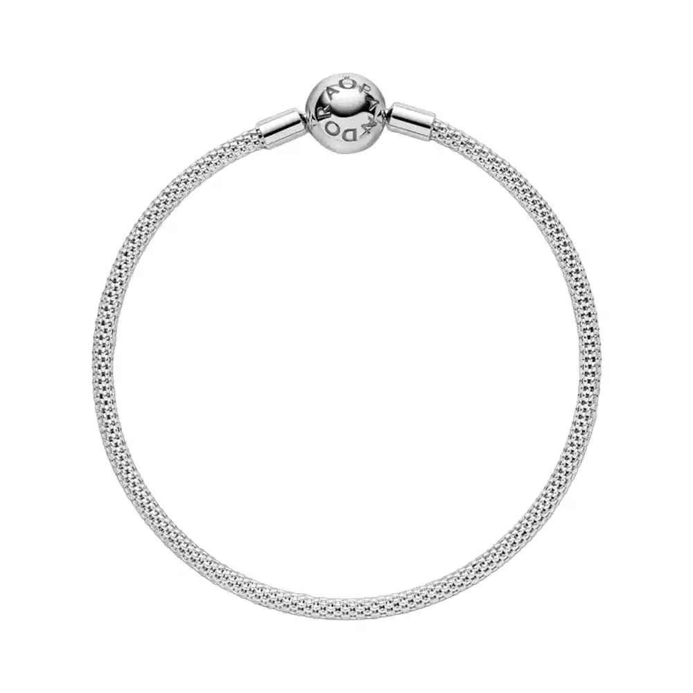 Pulsera Brazalete Pandora Malla De Plata Con Cierre 596543 Plata 925 - 18cm