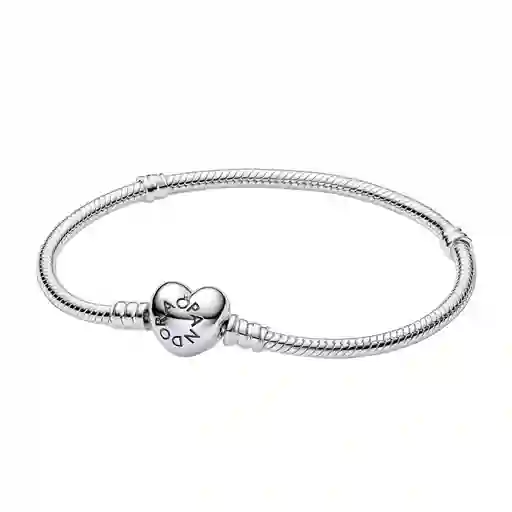 Pulsera Brazalete Pandora Cadena Con Cierre De Corazón 590719 Plata 925 - 18cm