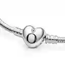 Pulsera Brazalete Pandora Cadena Con Cierre De Corazón 590719 Plata 925 - 18cm