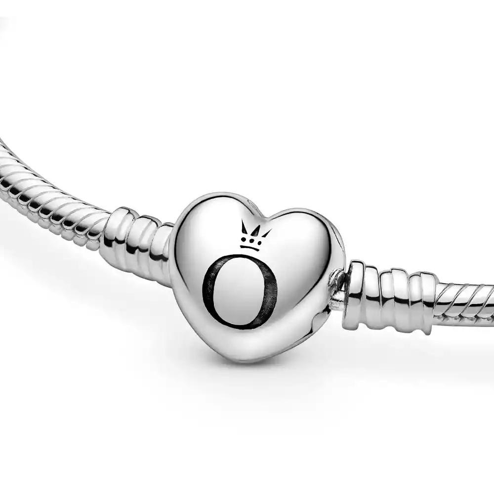 Pulsera Brazalete Pandora Cadena Con Cierre De Corazón 590719 Plata 925 - 18cm