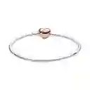 Pulsera Brazalete Pandora Cadena Con Cierre De Corazón 586292cz Plata 925 - 18cm