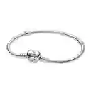 Pulsera Brazalete Pandora Cadena Con Cierre De Corazón 590719 Plata 925 - 18cm