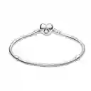 Pulsera Brazalete Pandora Cadena Con Cierre De Corazón 590719 Plata 925 - 18cm