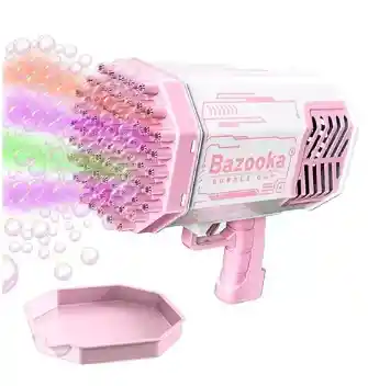 Maquina Pistola Para Burbujas Eléctrica Juguete Para Niños Morada O Rosa