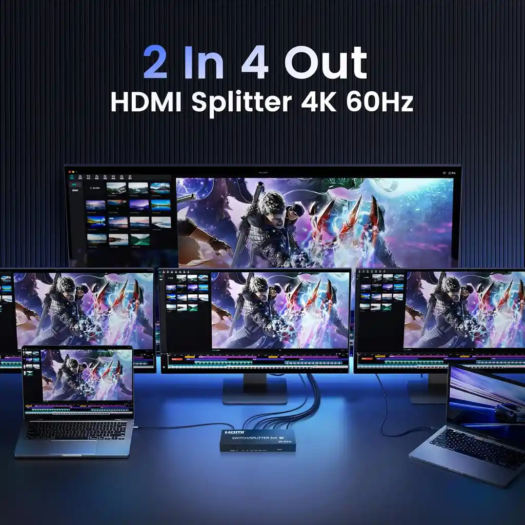 2x4 Hdmi Switch/splitter 4k 60hz