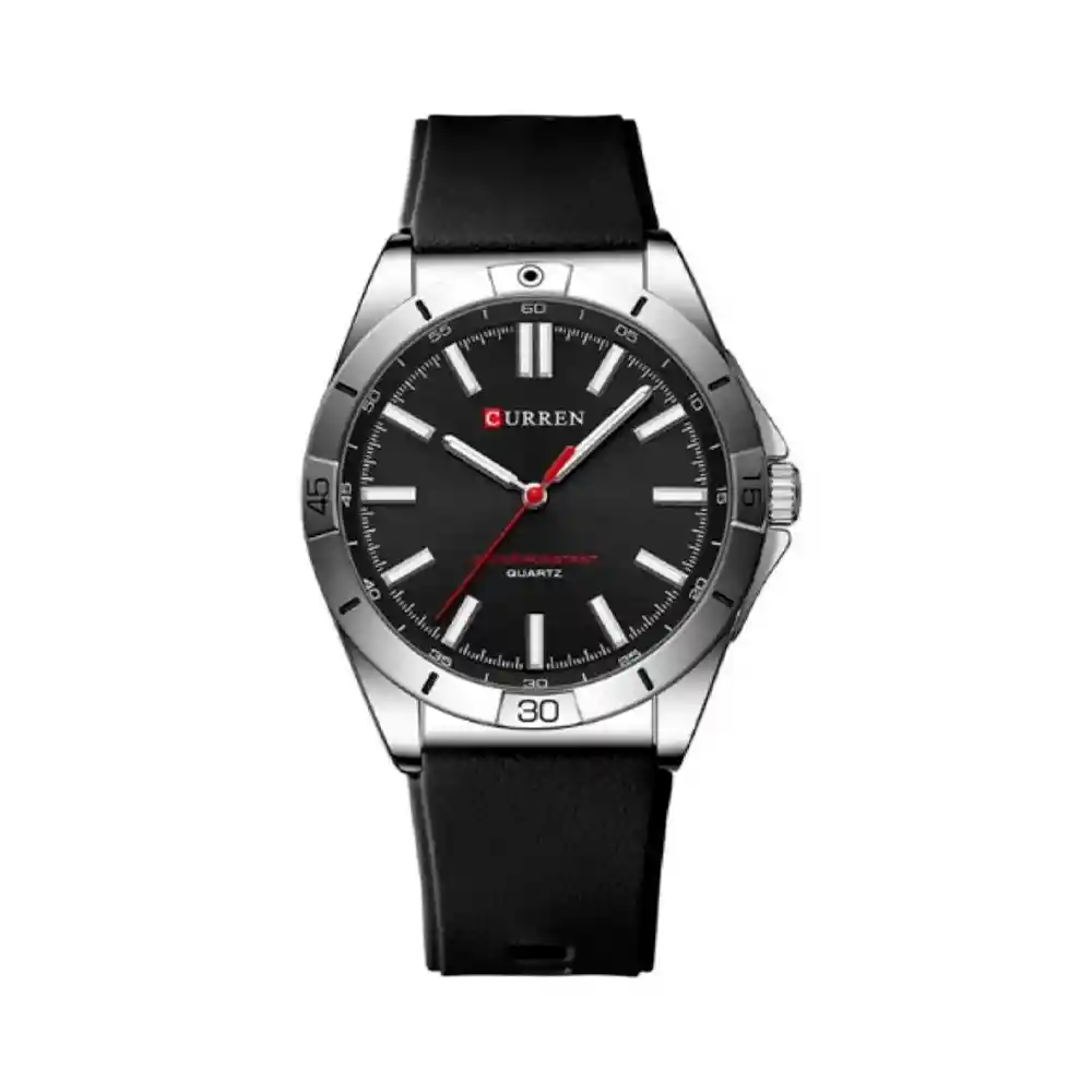 Reloj Analogo Curren Kred8801 Original Color Plateado En Acero Inoxidable Para Hombre