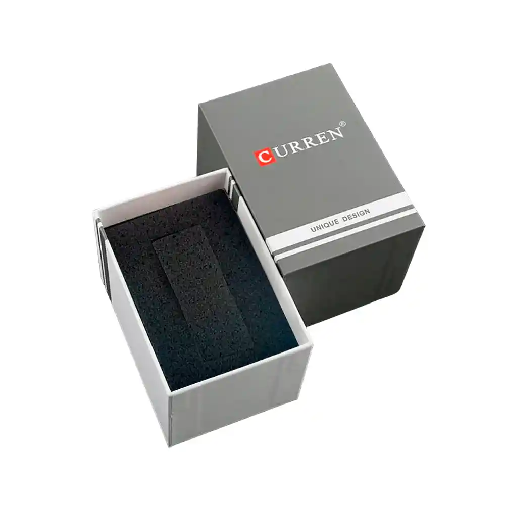 Reloj Analogo Curren Kred8801 Original Color Plateado En Acero Inoxidable Para Hombre