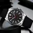 Reloj Analogo Curren Kred8801 Original Color Plateado En Acero Inoxidable Para Hombre