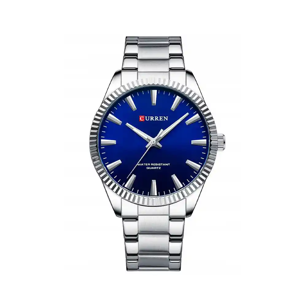 Reloj Analogo Curren Kre842503 Original Color Plateado En Acero Inoxidable Para Hombre