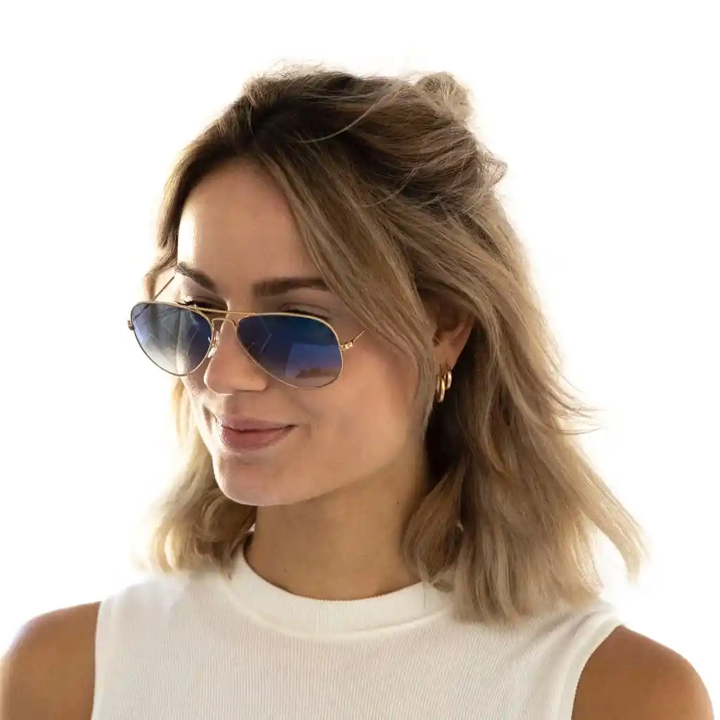 Gafas De Sol Ray Ban Aviador Degrade Rb3025 001/3f Color Azul Talla 58mm