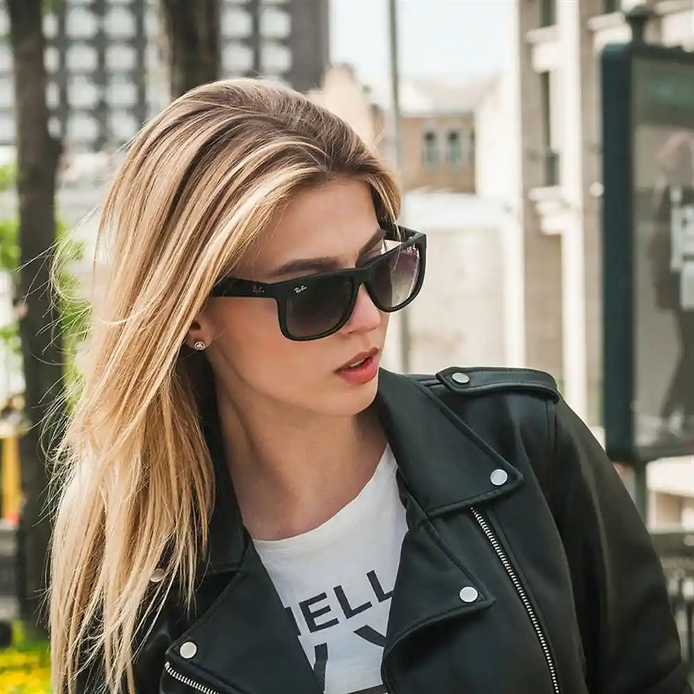 Gafas De Sol Ray Ban Wayfarer Justin Rb4165 601/8g Color Negro Talla 54mm