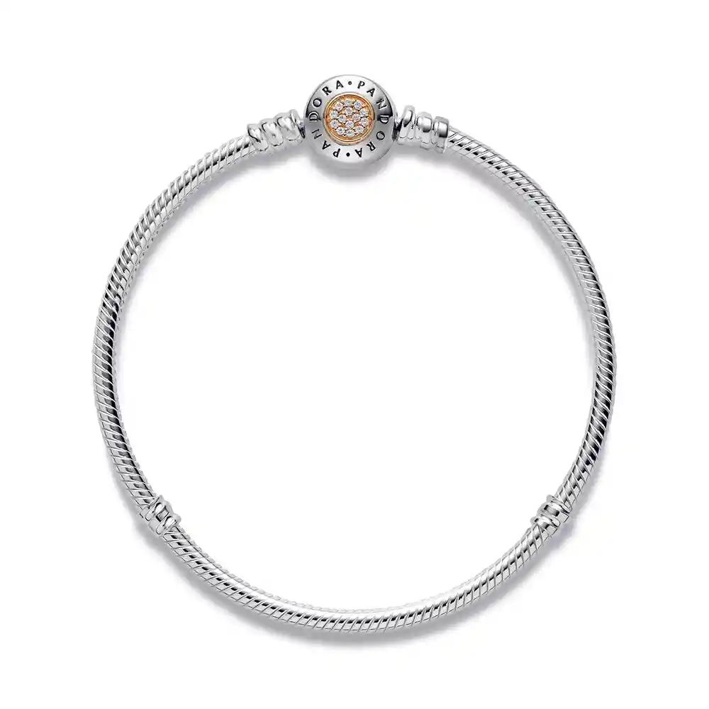 Pulsera Brazalete Pandora Cierre Circular Pandora 590741cz Plata 925 - 18cm