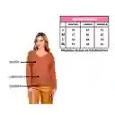 Buzo Tejido Para Dama Punto Aparte 1044 Color Marron Talla S