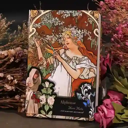Agenda Vintage Decorada Alphonse Mucha Ref 3