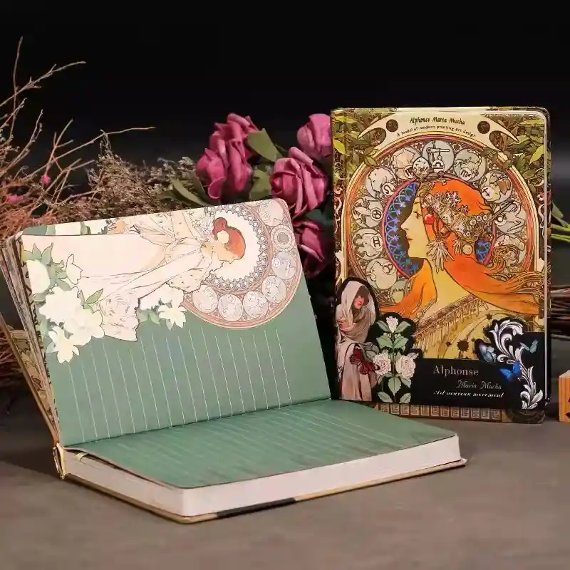 Agenda Vintage Decorada Alphonse Mucha Ref 3
