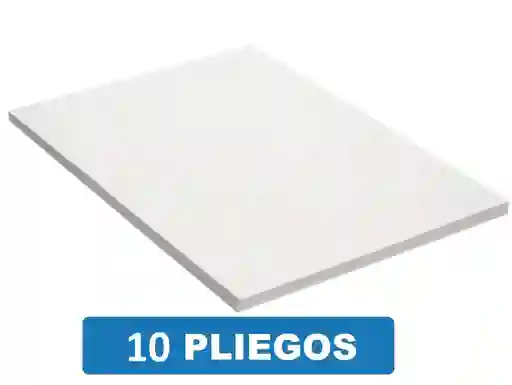 Pliego De Cartulina Blanca X 10 Pliegos 70cm X 100cm 180 Gramos