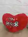Peluche En Corazon Con Mensaje Sirve Como Almohada