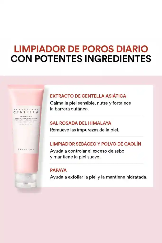 Skin1004 Limpiador Madagascar Centella Poremizing Deep Cleansing Foam