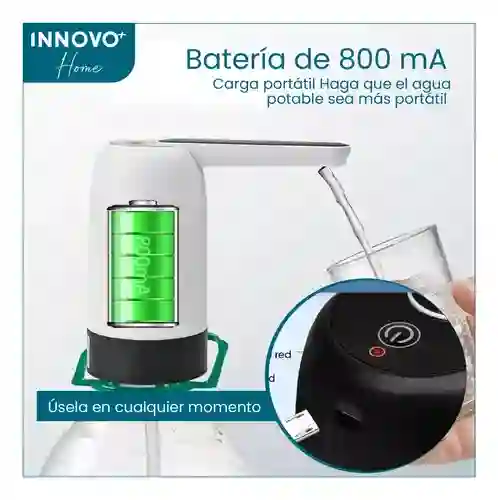 Bomba Dispensador De Agua Automático Botellón Digital White Innovo Home