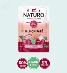 Alimento Naturo Para Gato Pouch Paté De Salmon 85g