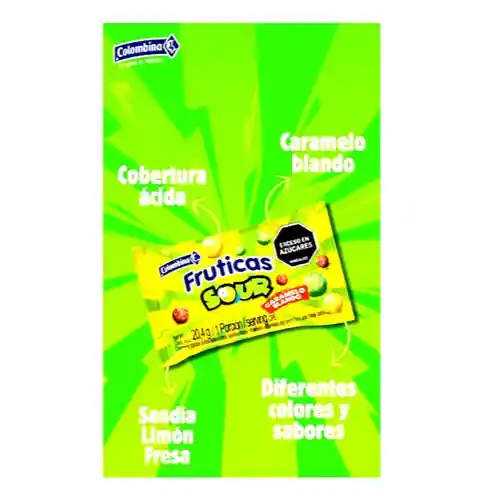 Fruticas Sour Caramelo Blando 20.4gr