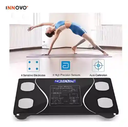 Báscula Pesa Bluetooth Recargable Digital Inteligente Smart Innovo Health