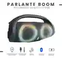 Parlante Portátil Boom Mega Bass Sound Luces Bluetooth Tws Resiste Salpicaduras Gris
