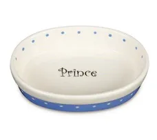 Plato Ceramica Prince (azul Con Blanco)