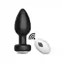 Plug Anal Con Vibración Y Control Centur Recargable Negro Siliconado