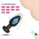 Plug Anal Con Vibración Y Control Centur Recargable Negro Siliconado