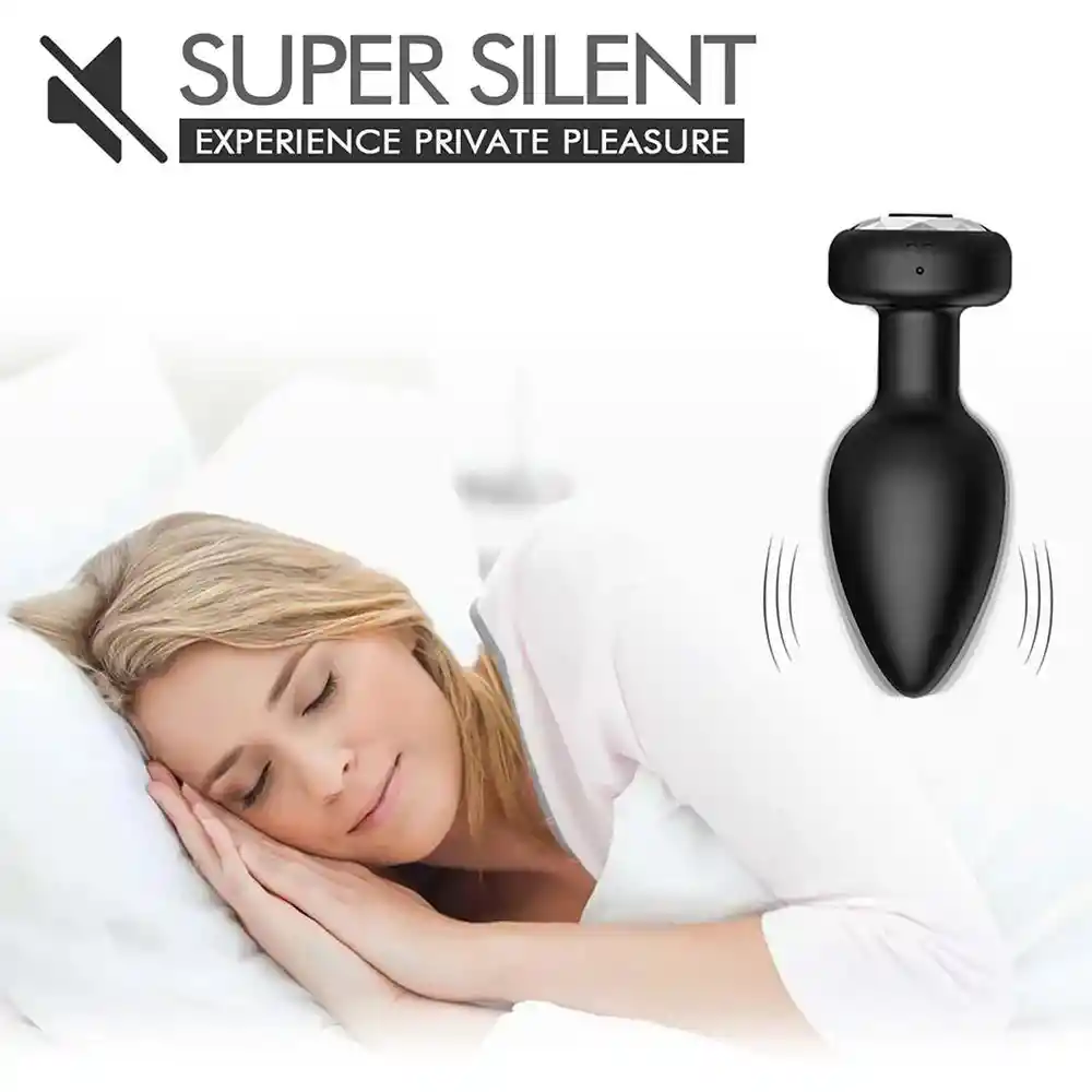 Plug Anal Con Vibración Y Control Centur Recargable Negro Siliconado