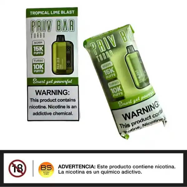 Vape Tropical Lime Blast Priv Bar Turbo 10000 Puff