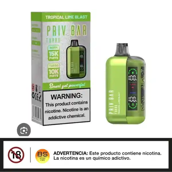 Vape Tropical Lime Blast Priv Bar Turbo 10000 Puff
