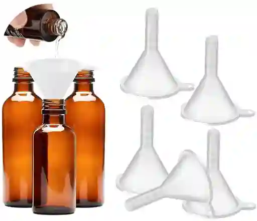 Embudo Plástico X5 Mini Perfumería Aceites