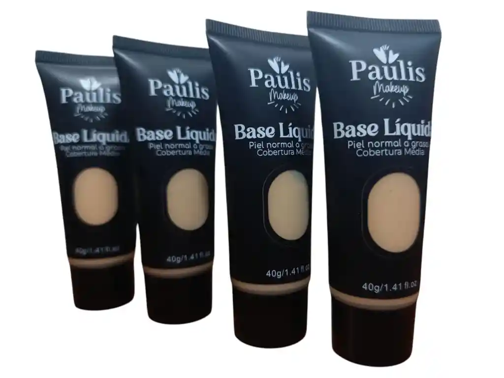 Base Liquida Piel Normal A Grasa Cobertura Media Maquillaje De Rostro Marca Paulis