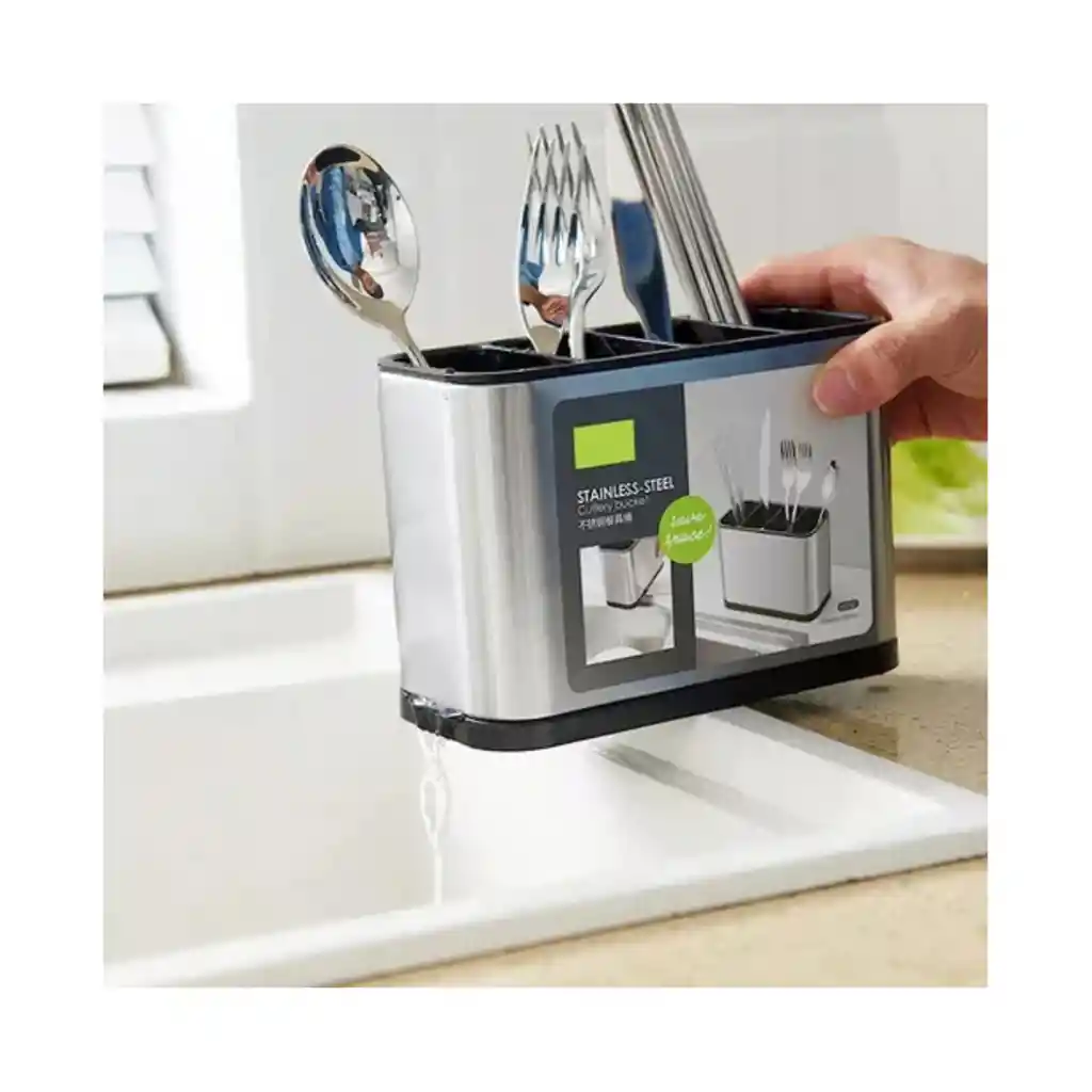 Portacubiertos De Cocina Soporte Para Cubiertos De Acero Color Unit