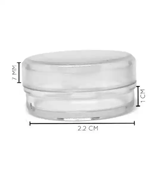 Pote Plástico Para Cremas X25 5ml Con Tapa