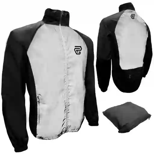 Chaqueta Tela 100% Reflectiva Portable Semi Impermeable Moto Disponible Talla L Y Xxl