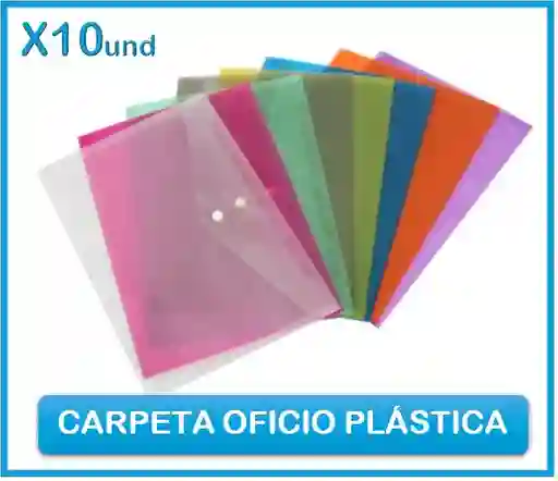 Carpeta Plastica Boton Oficio X 10und