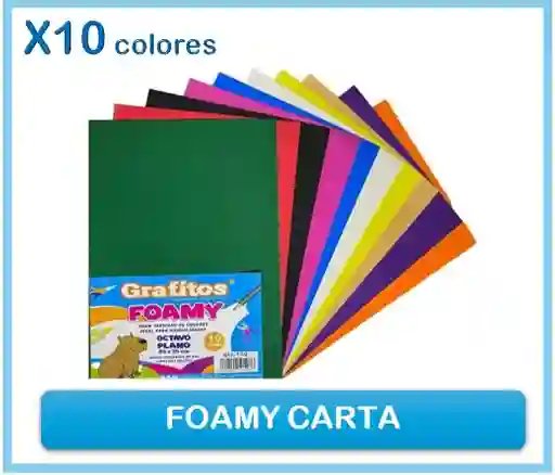 Foamy Carta Surtido Paquete X 10 Und