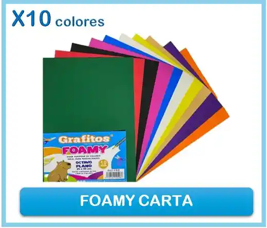 Foamy Carta Surtido Paquete X 10 Und