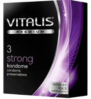 Condón Vitalis Strong Extra Resistente X 3 Unidades