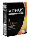 Condón Vitalis Ribbed Texturizado X 3 Unidades