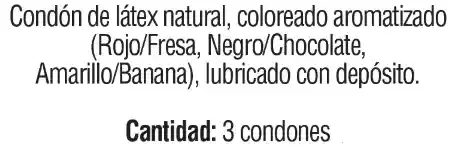 Condón Vitalis Color Y Sabor X 3 Unidades