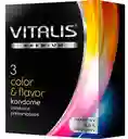 Condón Vitalis Color Y Sabor X 3 Unidades