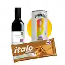 Kit Día De Regalo Para Ti Mujer - Vino Piccolo + Hard Seltzer + Galletas