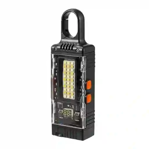 Linterna De Emergencia Con Power Bank Y Alarma, 3 Modos De Iluminación, Batería Recargable
